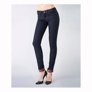 Big Star Scotland Plaid Accent Alex Skinny Jeans